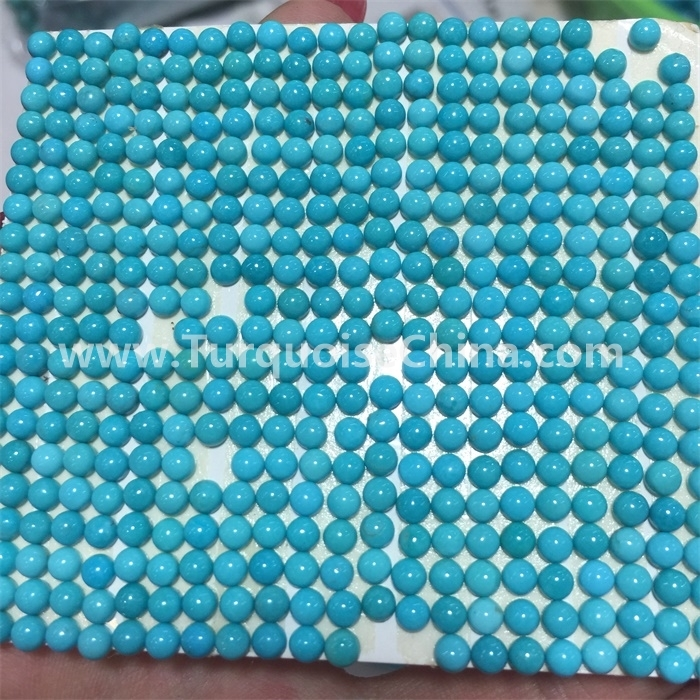 Naturalna Arizona Turkusowa okrągła 3mm do 20mm Cabochon 1