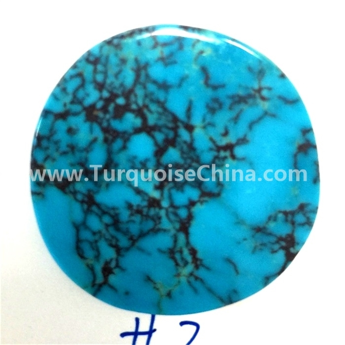 Genuine azul arizona turquesa redonda forma cabochon solta pedras preciosas 1