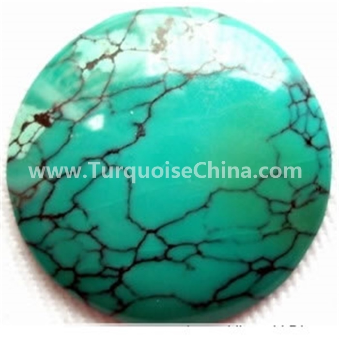 Umbala weBlue Blue china hubei hubei cutey turquooise ujikeleze i-cabocchon i-gemstone 1