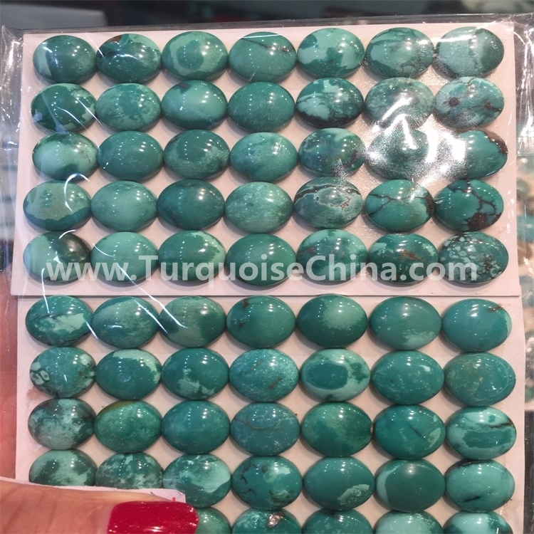 real turquoise oval cabochons jewelry 1
