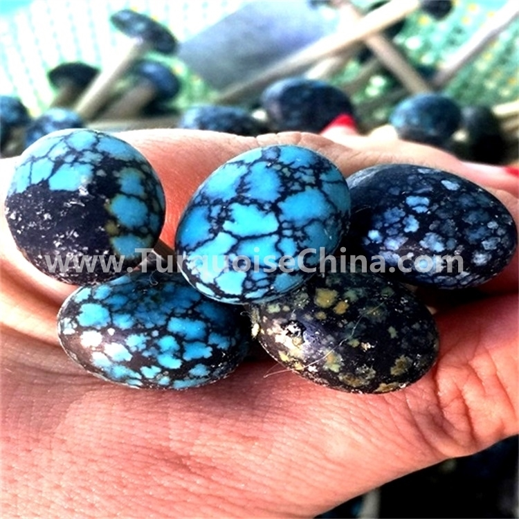 Ẹrọ afọwọkọ Spider nipa ti gidi onigbagbọ turquoise ovilu cakocon gimstone 1