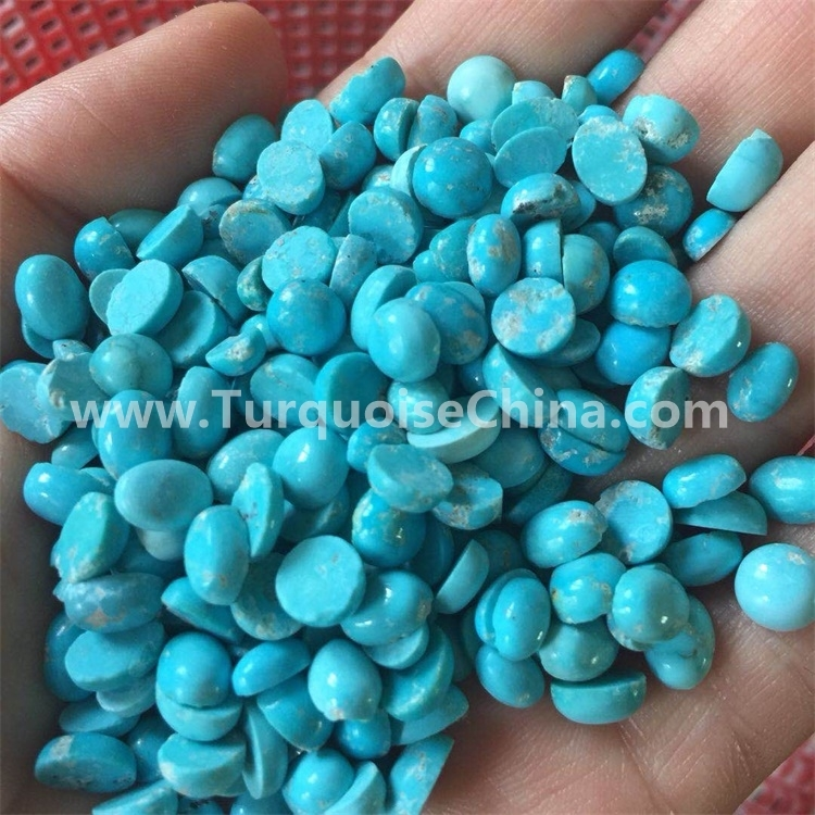 Tibetansk turkos oval ädelsten cabochon. Äkta turkos 1