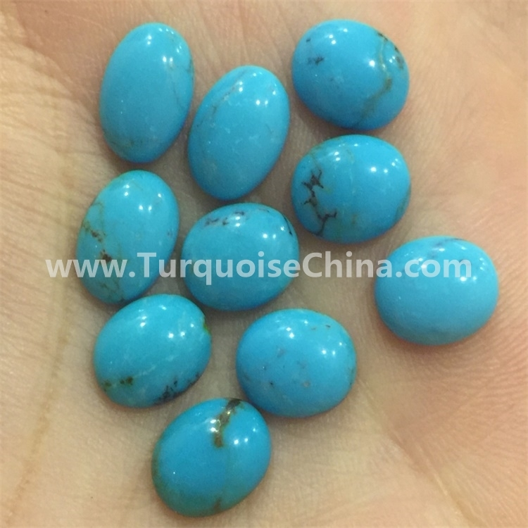 Turquoise Baru Oval Gemstone Cabochon untuk Desinger Indah 1