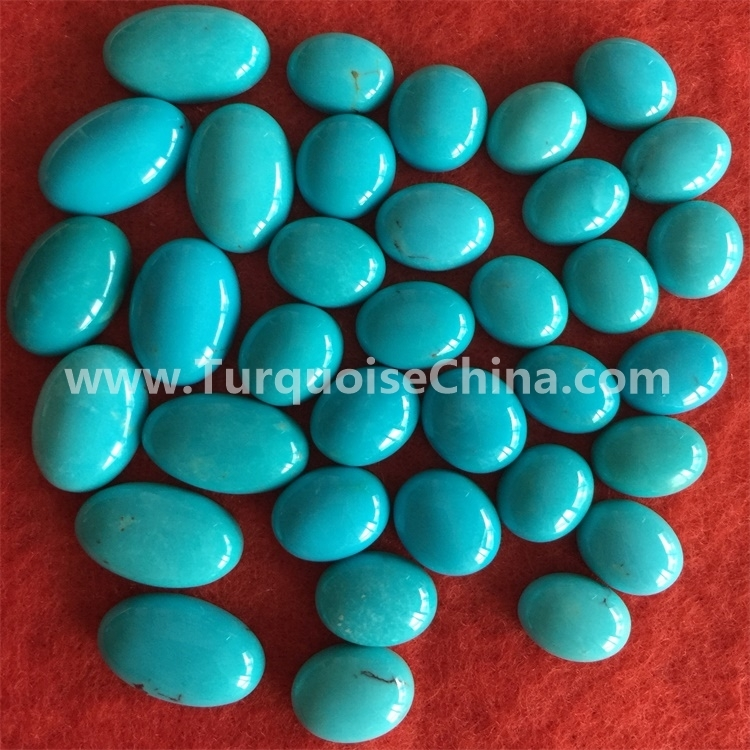 Mga Turko nga Gemstone Turquoise Blue Oval Cabochons Tibetan Alahas 1