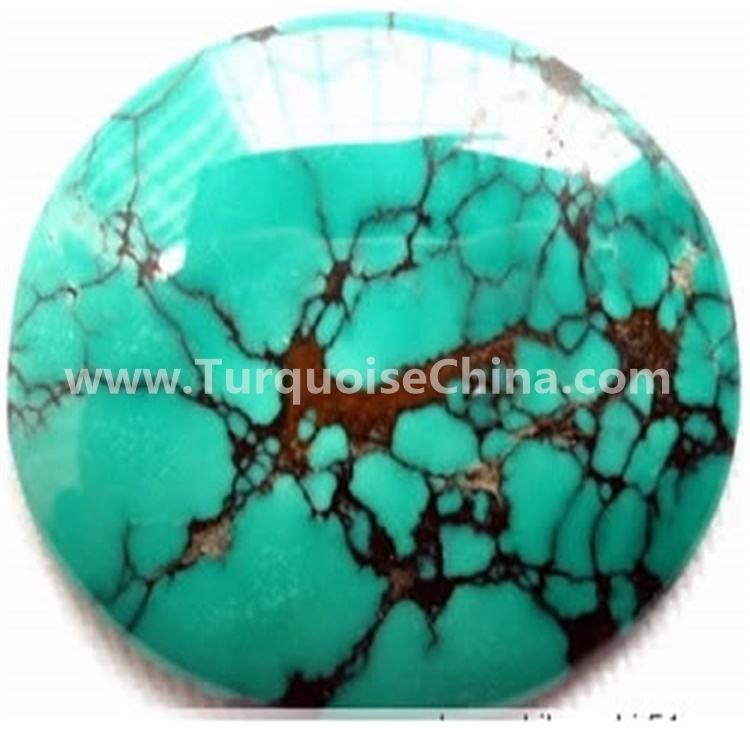 AAA Turquoise Oval Cabochon  Natural Turquoise Matrix Copper Filled Semi Precious Gemstone Cabochon 1