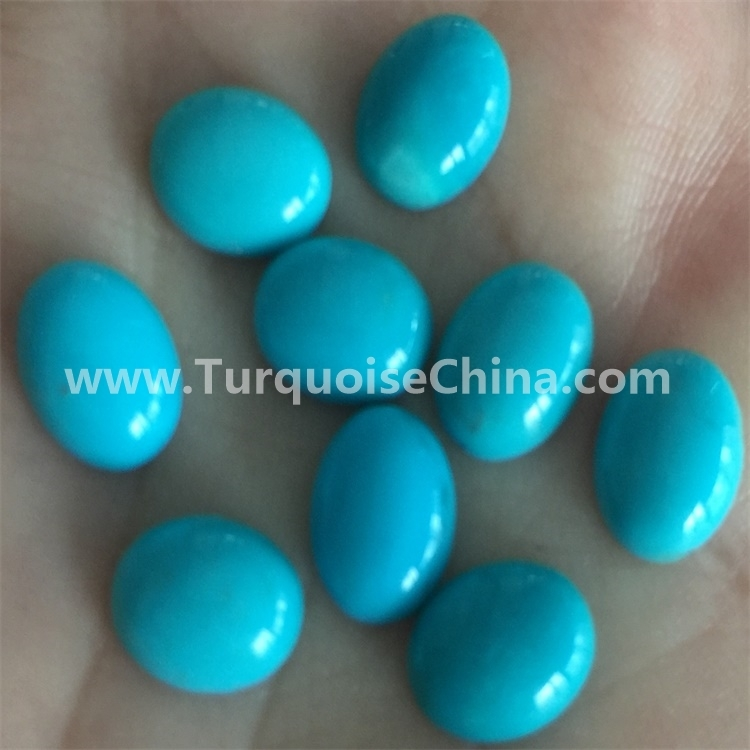 Bidh turquoise nàdurrach garbh a 'gearradh a-mach gemstones cumadh ugh-chruthach 1