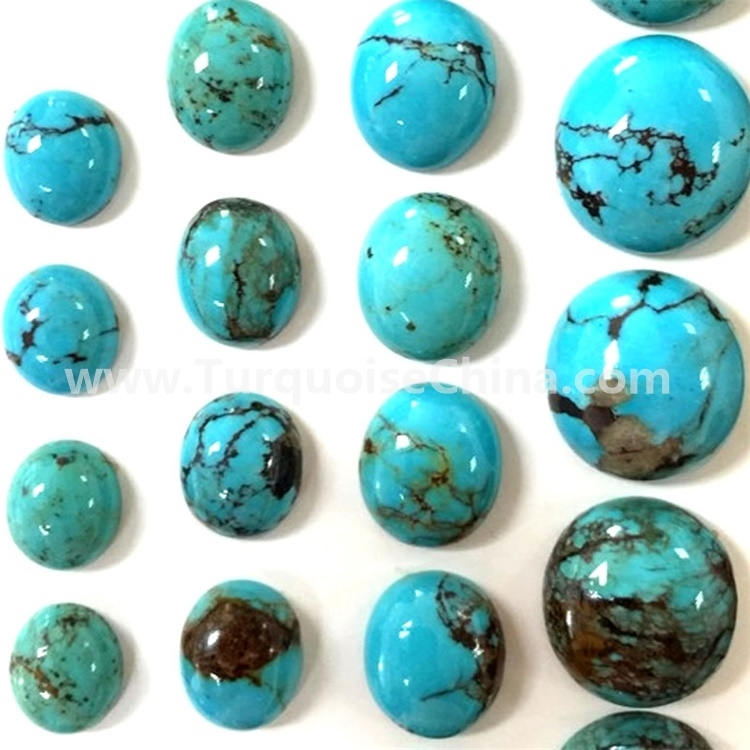 Turquoise turquoise Oval cabochon Ruth nude stone 22x30x7mm one point thing 1