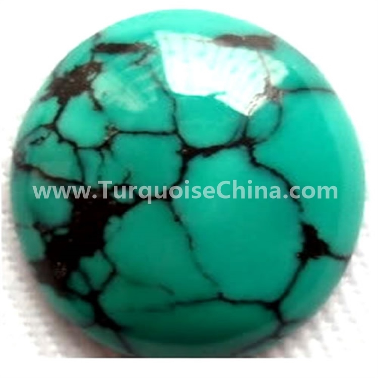 wonderful natural turquoise oval shape cabochon come from  Hubei turquoise mine 1
