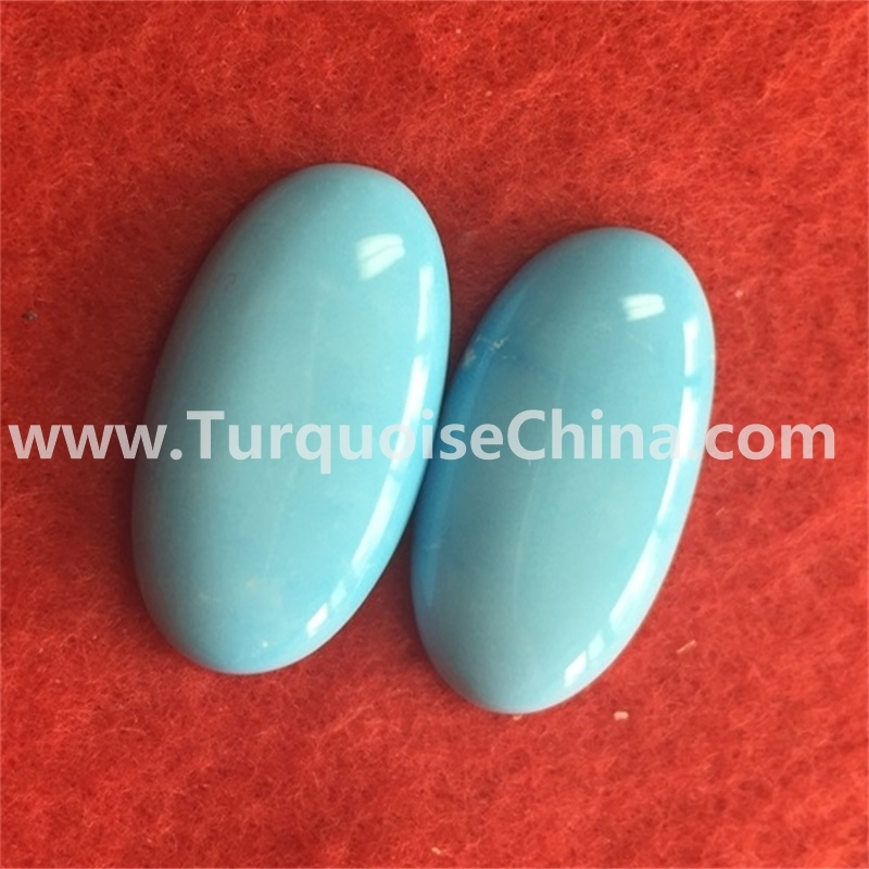 Manik-manik Cabochon Oval Turquoise Alami Unik Perhiasan Semi-Gem Batu Perhiasan 1