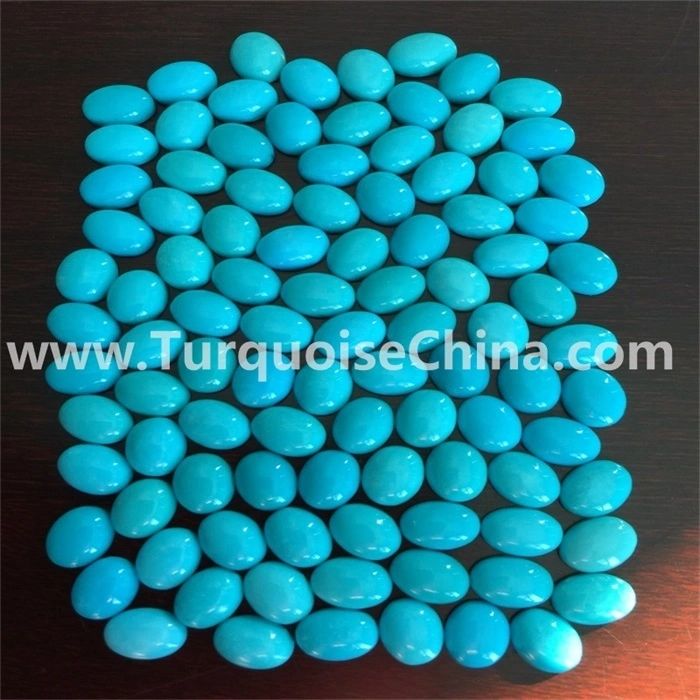 Ukuran Cincin Alami Tidur Kecantikan Langit Biru Turquoise Oval Bentuk Cabochons Batu Perhiasan 1