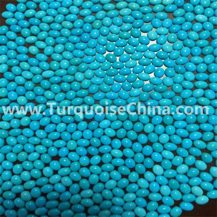 100 ədəd oval formalı 100% təbii yuxu gözəllik firuzəyi cabochons 9x7mm 1