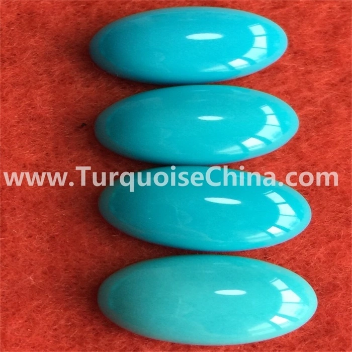 Natural Sleeping Beauty Turquoise Cabochon Oval Turquoise Warna Longgar Gemstone 1