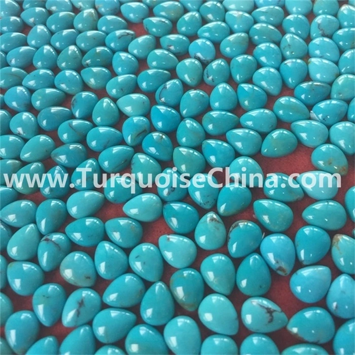 Arizona Blue Turkis Natural Pear Cabochon Shape Loose Gemstone 1
