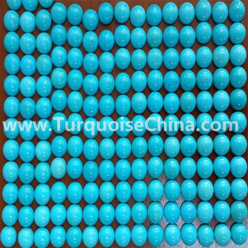 Hurdada Dabiiciga ee Quruxda Beddelka Wareegtada Turquoise Rouchon - Iibso CaboChon 1
