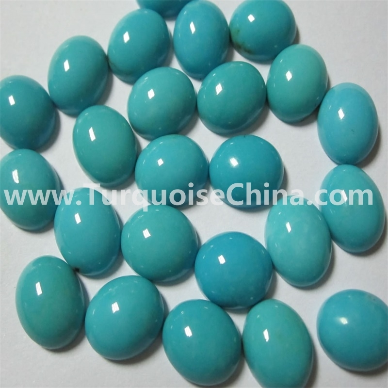 Natural Sleeping Beauty Arizona Turquoise Oval Cabochon Di Bawah 10mm 1