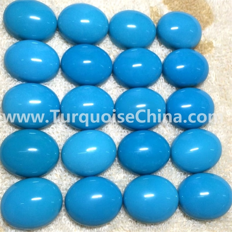 Clean Sleeping Beauty Turquoise Oval Cabochon Langit Biru Semi Precious Gemstone Jewelry 1