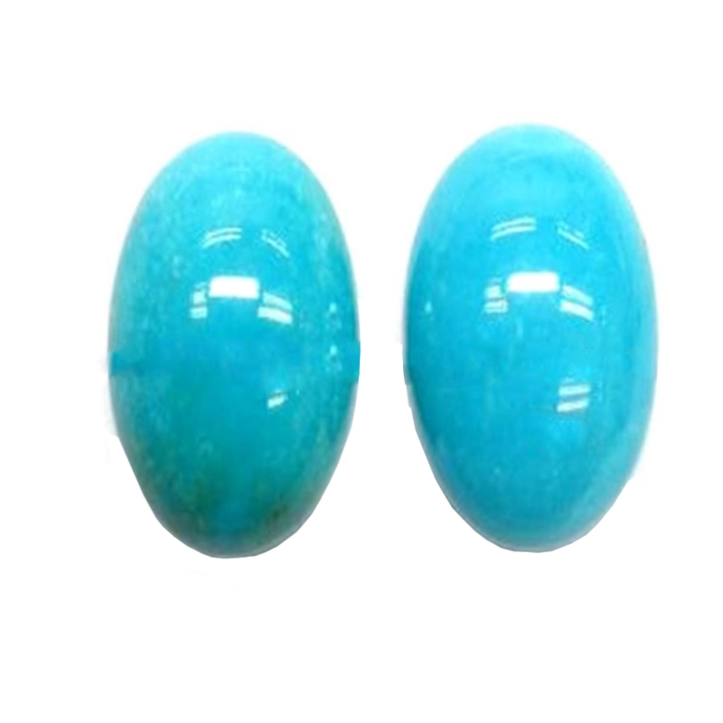 Handmade Cut Natural Ring dan Liontin Ukuran Tidur Kecantikan Turquoise Oval Cabochon 1