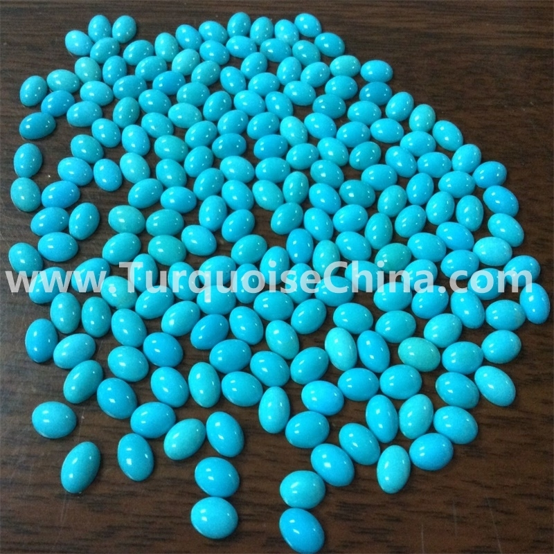 Sleeping Beauty 5A Turquoise 3x5mm Oval Gemstone Turquoise Cabochon 1