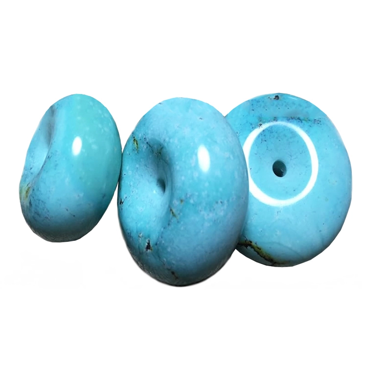 Turkuiz donut muncuqları Boyunbağı zərgərlik üçün daş daşları 1
