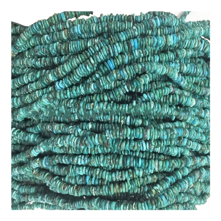 Dark blue Turquoise Chip Green Turquoise Beads 1