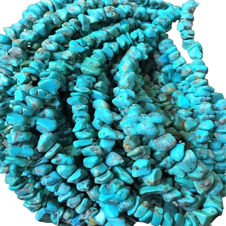 İncə Mavi Firuzə Çipləri Qiymətli Daş muncuqları Daş Gemstone Boncukları 1