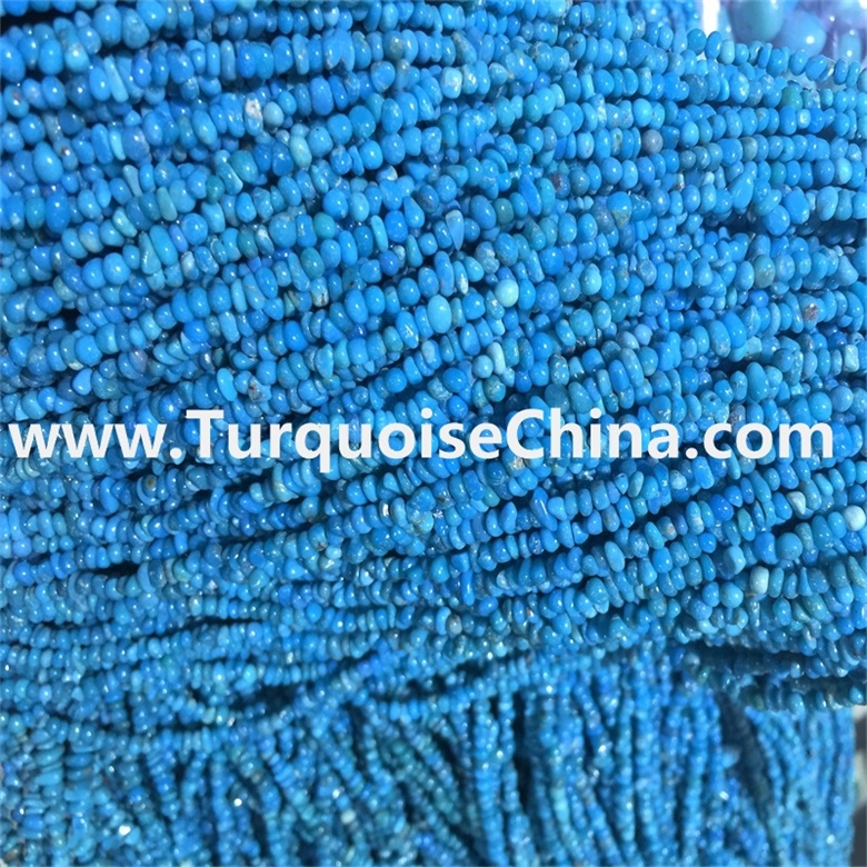 16 inchi strings kulala uzuri turquoise gorofa chips nuggets shanga mkufu 6
