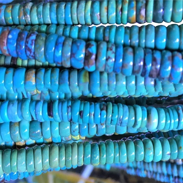 Dormiens Decus Turquoise Beads Blue Color Barrel Tube Drum Beads 1