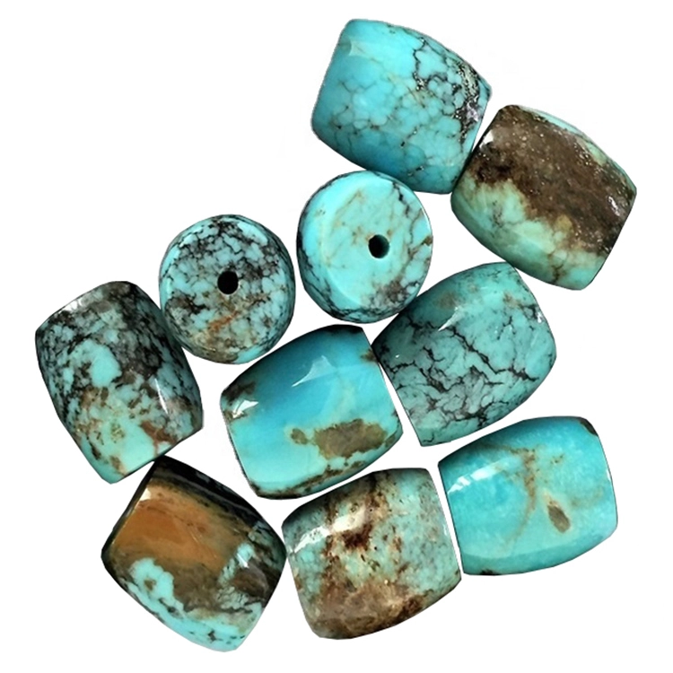 Firuzəyi nağara Muncuqlar, Təbii, Qarışıq ölçüsü və Rəngi, 10 mm - 60 mm, Delik: 1 mm, 100 kq topdan satış 1