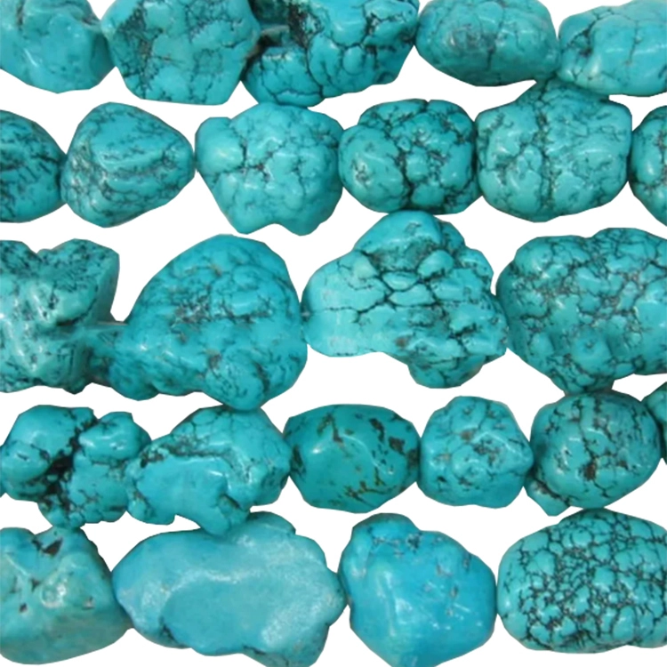 Orijinal hörümçək Hubei Təbii olaraq firuzəyi Nugget muncuqları 1