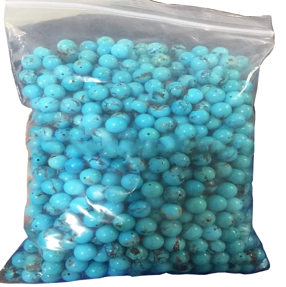 Dəyirmi muncuq yaşıl bule firuzəyi gemstone körpə boyunbağı muncuqları 1