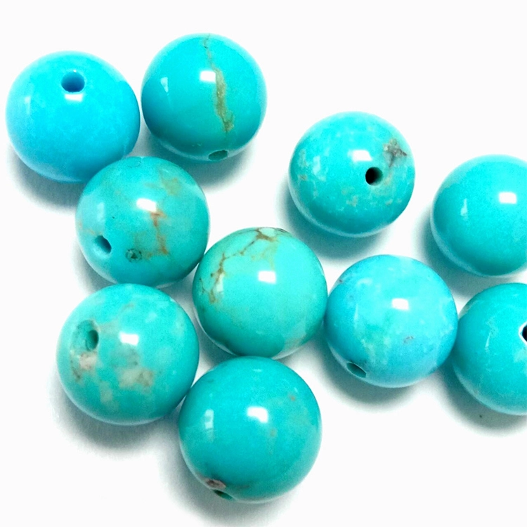 Genuine Turquoise - High Quality Turquoise round beads American Turquoise beads 1
