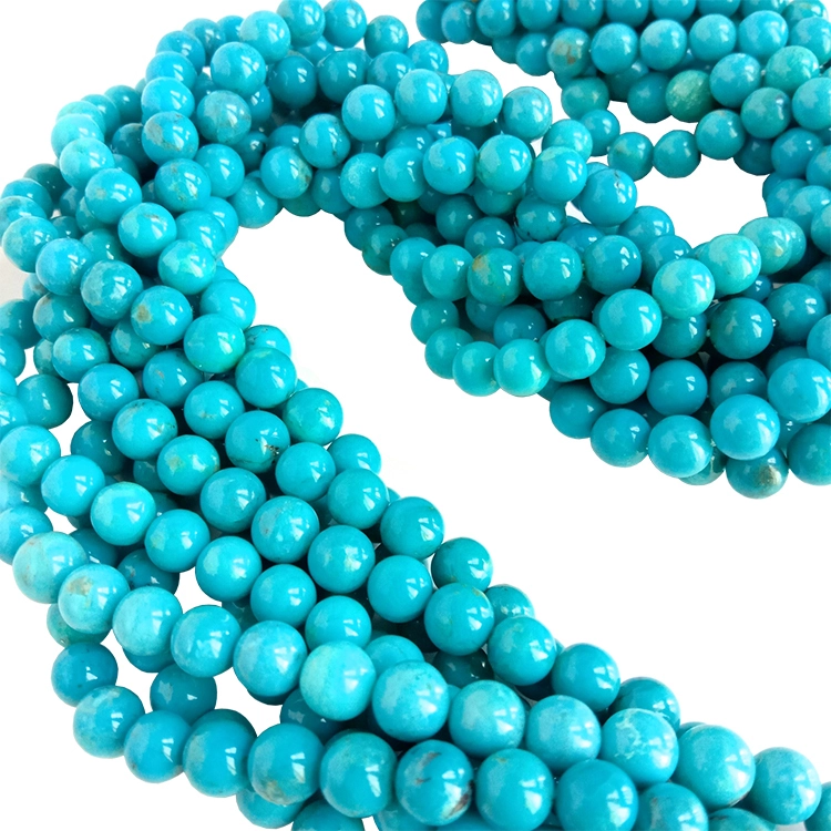 Wholesale Direct From factory natural turquoise round beads gemstones for jewellery 1