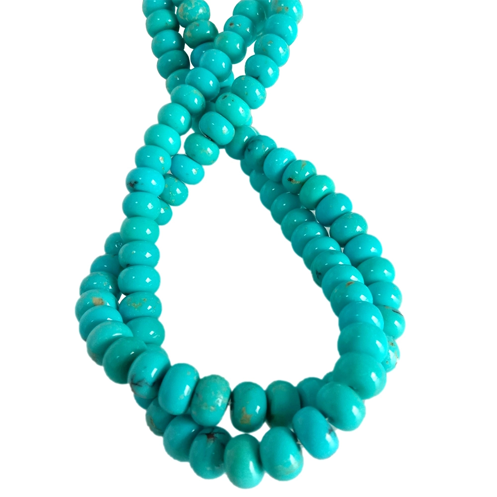 Amaso endalo aluhlaza weTurquoise Rondelle&amp; turquoise Abacus Amaso 1