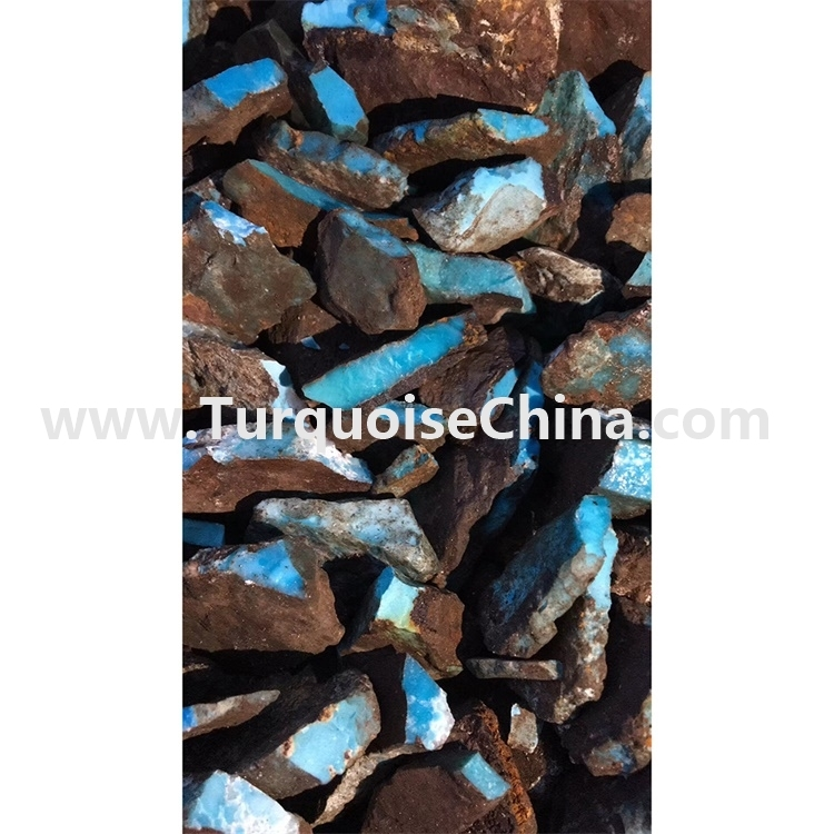 Top kualitas bule warna lempengan pirus bahan kasar 1
