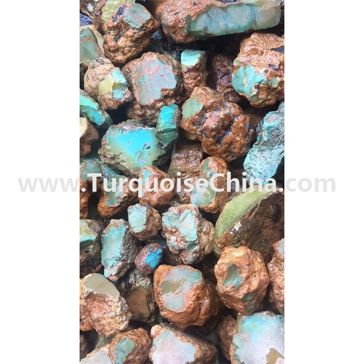 Geel-Groen-Bule Mengsel Kleur Natuurlik Hubei Turkoois Materiaal Rough 1