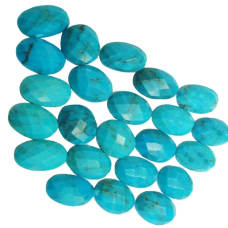 Turquoise Faceted Cabochon Gemstones Heildverslun 1