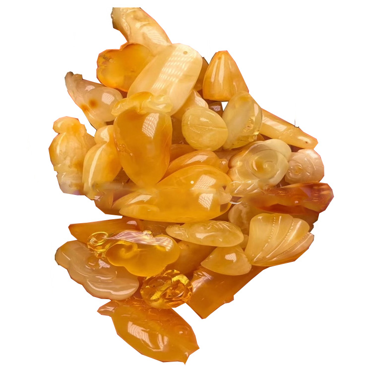 Amber giallo naturale che scolpisce la bella pietra preziosa 20
