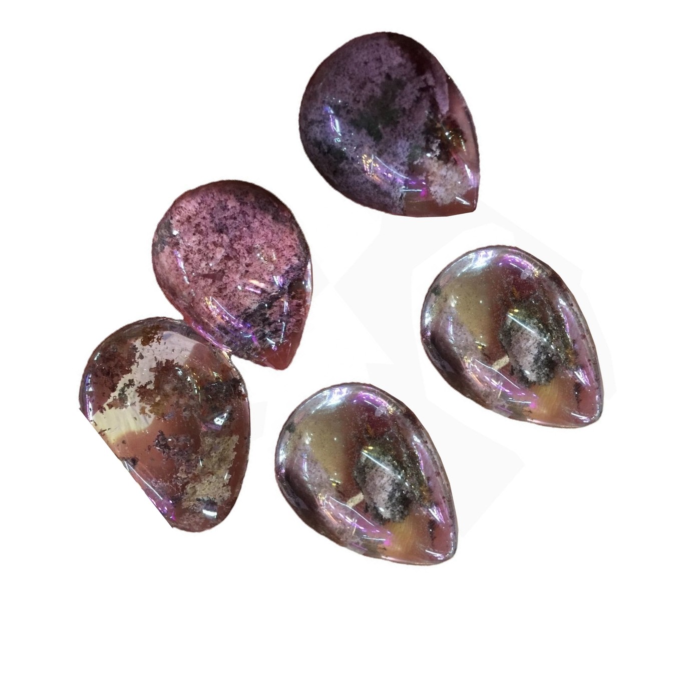 100% Adayeba Malachite Cabochon Pear Apẹrẹ Awọn ilẹkẹ Loose Gemstone Fun Jewelry osunwon Malachite 33