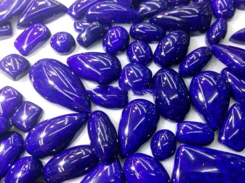 Atọka Laini Lazuli Cabochon Apẹrẹ pupọ ti o mọ ni didara Gumstone alaimuṣinṣin 38