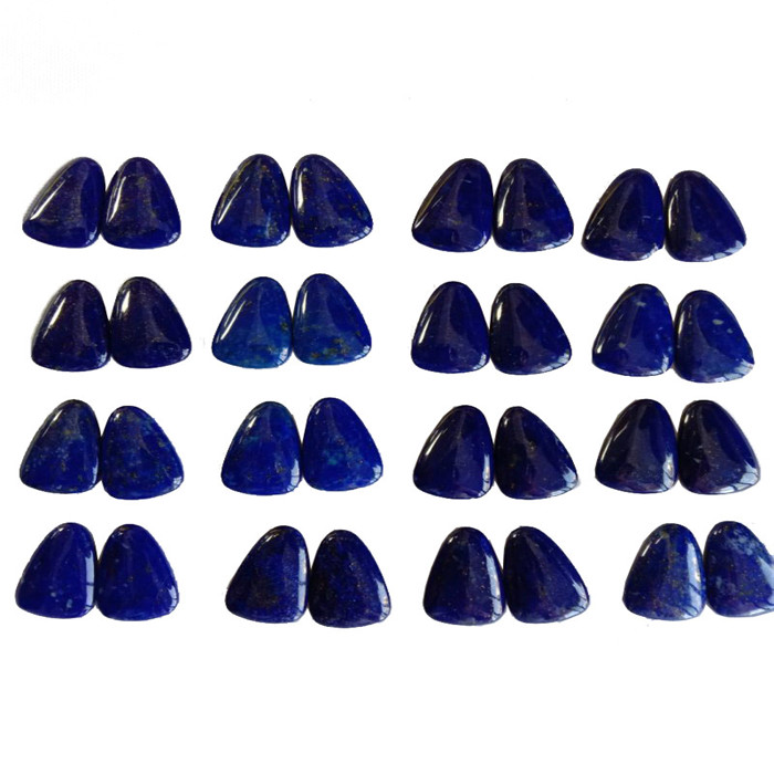 Iyalẹnu Lavis Lazuli didan Trarygle Bambocho GEMStone 37