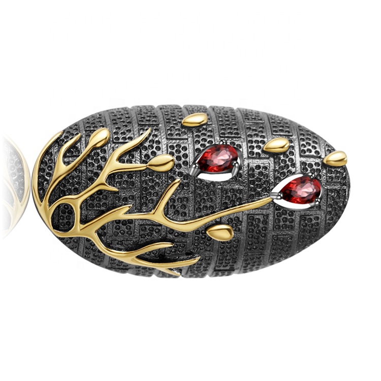 Rubinring fester Silber 925 13