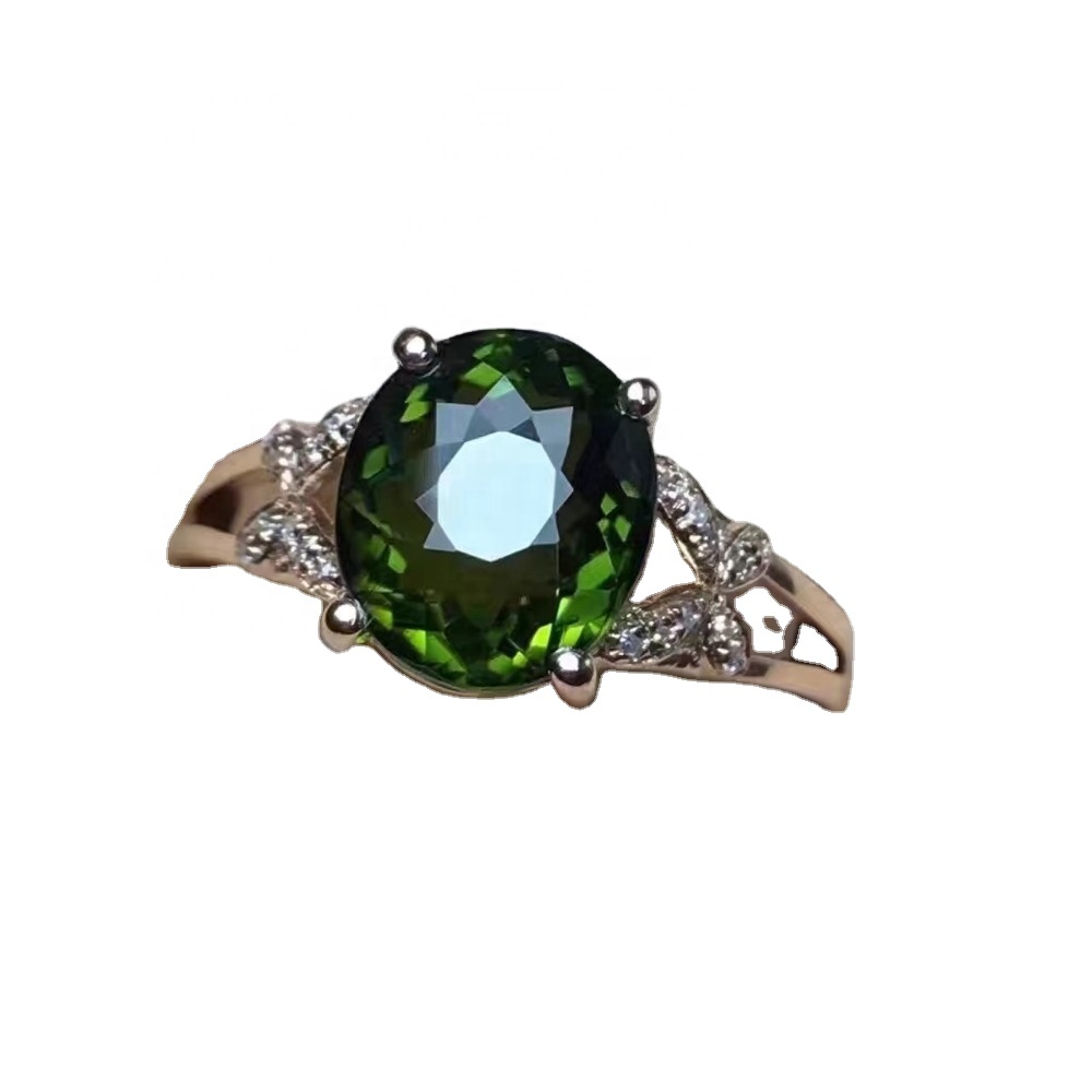 Runde grüne 18 Karat Goldringe machen den Großhandel 9