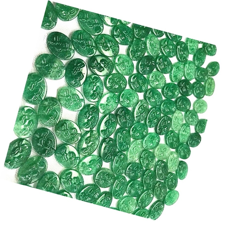 قدرتی سبز rutilated کوارٹج carving لاکھ گرین Rutilated کوارٹج ڈھیلا Gemstone 30