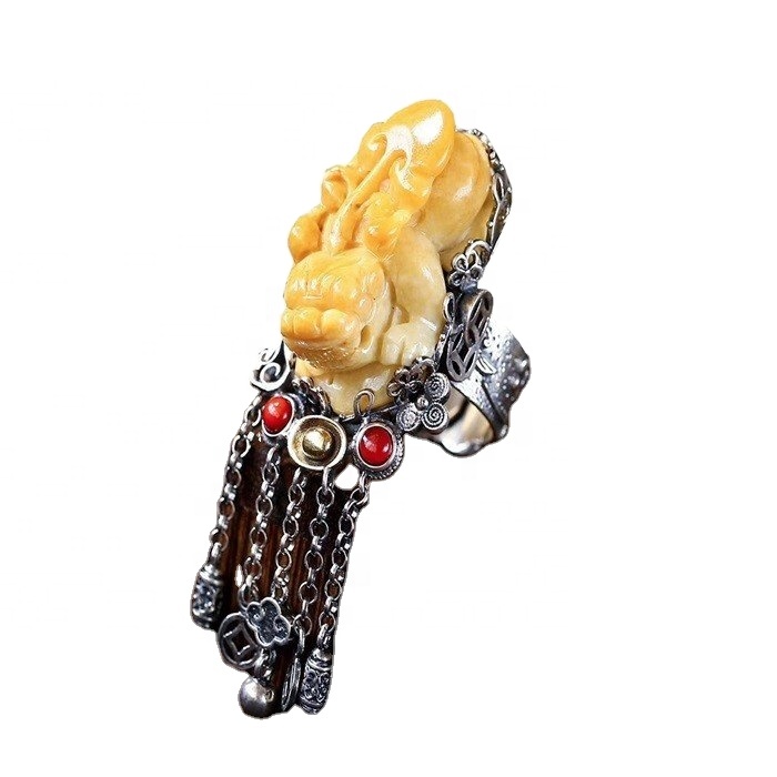 ਕੁਦਰਤੀ ਮਨੀਸਵਾਕਸ ਅੰਬਰ ਸਟੋਨ ਰਿੰਗ ਗਹਿਣੇ 11