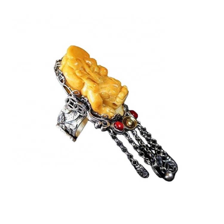 ਕੁਦਰਤੀ ਮਨੀਸਵਾਕਸ ਅੰਬਰ ਸਟੋਨ ਰਿੰਗ ਗਹਿਣੇ 13