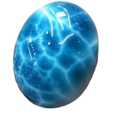 Larimar Smooth Cabochon 100% Natural Gemstone Flat Back Oval Gemstone даступныя ва ўсіх калібраваных памерах 34