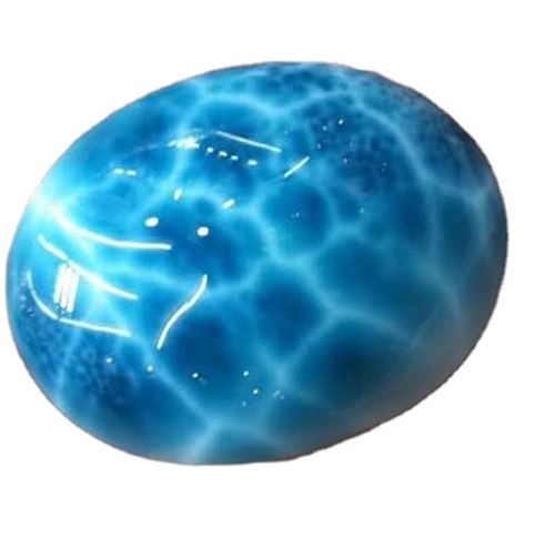 Larimar Smooth Cabochon 100% Natural Gemstone Flat Back Oval Gemstone даступныя ва ўсіх калібраваных памерах 38