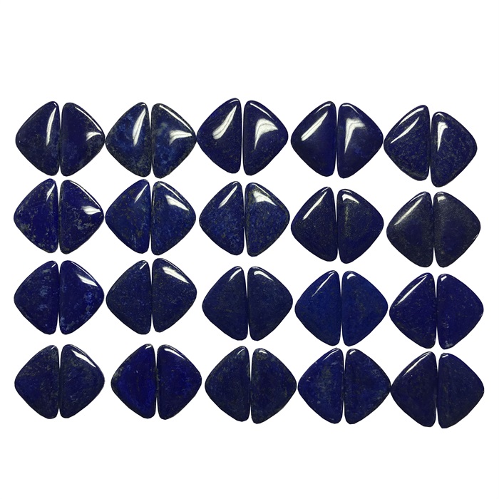 Lapis Lazuli Cabochon คู่อิสระเจียรหลังเบี้ยต่างหูจี้พลอยสีฟ้า 35