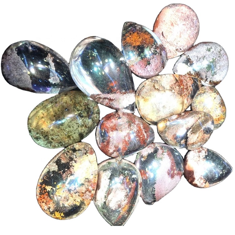 Alaimugba ọgba Quartz lidolite cavocrons Lodolite ọgba kuolite 3A Didara bololite cabolocon 33