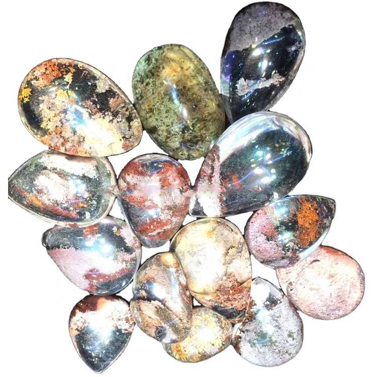 Alaimugba ọgba Quartz lidolite cavocrons Lodolite ọgba kuolite 3A Didara bololite cabolocon 35